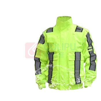 者也 反光雨衣防暴雨防水服新式交通执勤警示制服摩托车骑行雨衣套装 180 码 分体式 工装款
