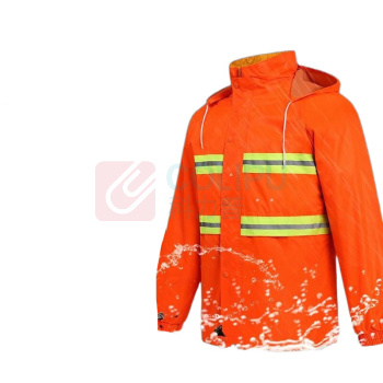 者也 环卫分体式雨衣 成人加厚雨衣路政铁路施工劳保环卫服 170 码 分体式 环卫款 (橘色)
