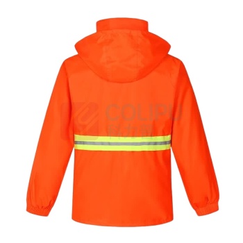 者也 雨衣套装 上衣 + 裤子 反光分体 ZY384 XL 码 (橘色)