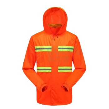 者也 雨衣套装 上衣 + 裤子 反光分体 ZY384 XL 码 (橘色)
