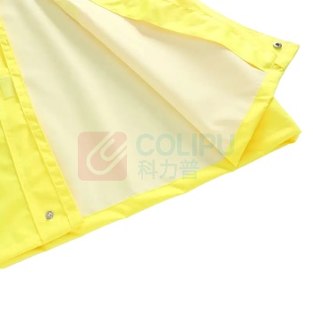 海斯迪克 HYSTIC 雨衣 保安站岗工地警示反光衣 HKT-203 175/XL 长款风衣式 连体连帽 反光 (黄色)