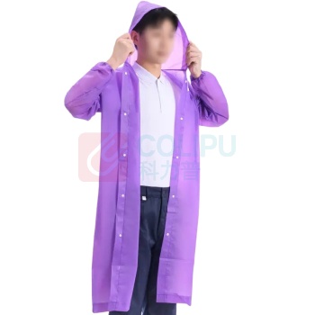 海斯迪克 HYSTIC 成人雨衣 应急防洪防汛雨衣 EVA 材质 非一次性 带帽子 HKT-201 (紫色)
