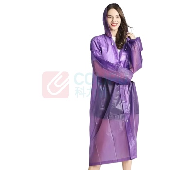 海斯迪克 HYSTIC 成人雨衣 应急防洪防汛雨衣 EVA 材质 非一次性 带帽子 HKT-201 (紫色)