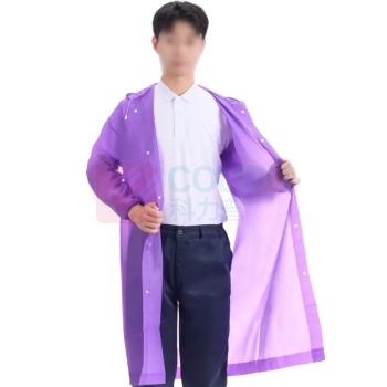 海斯迪克 HYSTIC 成人雨衣 应急防洪防汛雨衣 EVA 材质 非一次性 带帽子 HKT-201 (紫色)