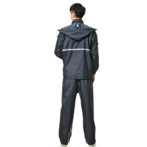 安赛瑞 分体式牛津布雨衣配反光条 12325 XXXXL (藏青色)