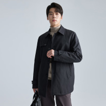 利郎 羽绒服 男长款 (黑) 面料纤维含量:100%涤纶(聚酯纤维)