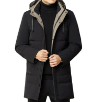 利郎 羽绒服 男中长款 (黑) 面料纤维含量:90%锦纶(聚酰胺纤维)+10%氨纶(聚氨基甲酸酯)