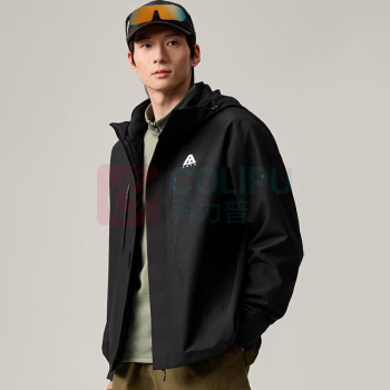 安踏 水壳冲锋衣 大地之壳3.0机能三合一冲锋衣 952347607 2XL(男185) (基础黑)