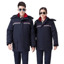 AETEL 防静电防寒加绒加厚带反光条冬季保暖棉服 GYJ-8805 3XL藏蓝套装