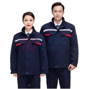 AETEL 冬季加厚防静电工作服 棉衣男工地防寒劳保服棉袄 SQA-小刀棉服 180 (藏蓝夹克款)