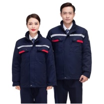 AETEL 冬季加厚防静电工作服 棉衣男工地防寒劳保服棉袄 SQA-小刀棉服 180 (藏蓝夹克款)