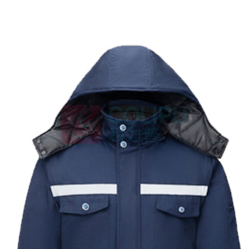 优企 冬季纯棉工作棉袄服男套装中长款棉衣加绒裤 170/L (藏蓝色)