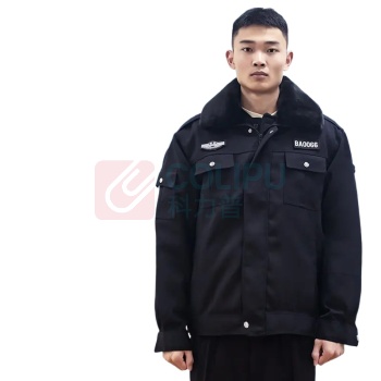 安赛瑞 保安大衣 秋冬门卫执勤劳保防寒棉服 短款 3F01582 180 码 (藏青)