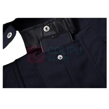 安赛瑞 保安大衣 秋冬门卫执勤劳保防寒棉服 短款 3F01579 165 码 (藏青)