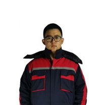 苏识 冬季加厚保暖连体工作服防寒劳保棉衣防护服 DJ0014 185 (藏蓝色)