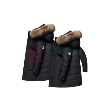 雪中飞 中长款羽绒服 冬季加厚外套 黑色L 
