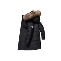 雪中飞 中长款羽绒服 冬季加厚外套 黑色3XL 