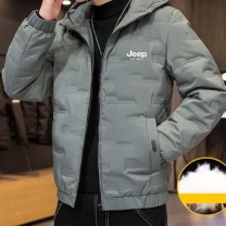 吉普 JEEP 棉服男加厚外套面包服冬季夹克连帽防风保暖休闲百搭棉衣