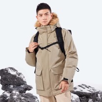 探路者 TOREAD 羽绒服 22秋冬上新 男士男式派克服户外防风保暖防寒羽绒外套TADDBK91097卡其色L