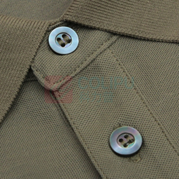 乔治白 男式POLO衫 qzb5550594 均码 (军绿色)