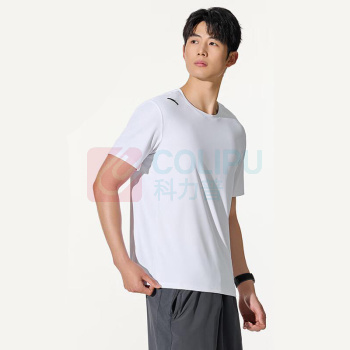 安踏 速干T恤男士短袖 952427102 M (纯净白)