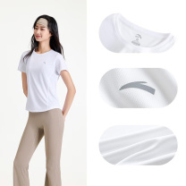 安踏 速干T恤短袖女款 962527112 XL (雪花白)