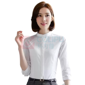 海澜之家 HLA 新款时尚高级四季纯色女七分袖上衣 TGUUR 均码 (白色)