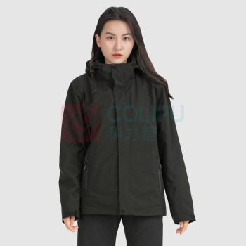 AETEL 冲锋衣男三合一银狐绒加厚保暖两件套户外服防污纯色外套登山服 A-HT-220807 (藏蓝男女款)