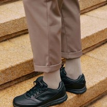 斯凯奇 Skechers 皮鞋男商务休闲鞋男低帮系带缓震软底耐磨通勤男鞋77156 BLK 43