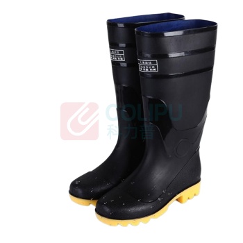 者也 高筒耐酸碱雨靴 KJ220716-10 43 码 高筒 PVC 加厚防滑劳保 (黑色)