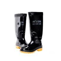 谋福 防水防滑雨靴雨鞋水鞋牛津鞋底橡胶鞋 8423 42码 (黑色) 高筒