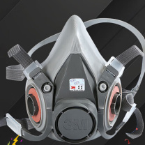 3M 6200防毒面具 半面罩头戴式防护面具主体 需搭配配件使用