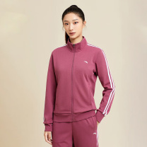 安踏 运动服女冬季开衫卫衣外套 962347710 M (树霉红【加绒款】)