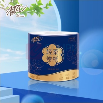 清风 有芯卷纸 ZS155 4层155g/卷 138*108mm 18卷/箱