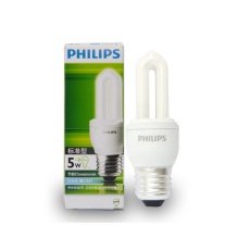 飞利浦 PHILIPS ES标准型节能灯 E27/6500K/2U/5W (白光) 12只/箱