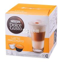 DOLCE GUSTO 雀巢胶囊咖啡机胶囊 拿铁玛奇朵 16粒/盒 3盒/箱  (适用雀巢多趣酷思咖啡机和德龙EDG626、EDG606、EDG456 (新老包装随机发货)