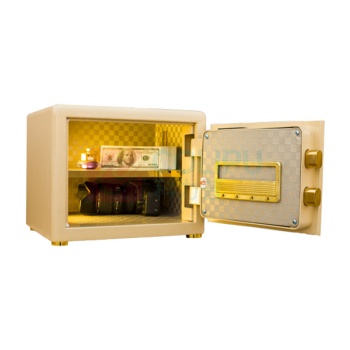 京鑫辉 JINGXINHUI 3C全钢博锐系列30型保险箱 FDX-A/D-30 外H300*W388*D300mm (金色)