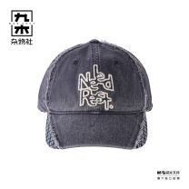 九木杂物社 MG SHOP 九木I NEED REST格纹拼接棒球帽-傍晚蓝 (多色)