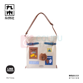 九木杂物社 MG SHOP 九木LINE FRIENDS又活一天拼贴托特包 (多色)