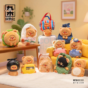 九木杂物社 MG SHOP OYO熊崽随身百宝袋系列MINI毛绒挂件盲盒 (多色)