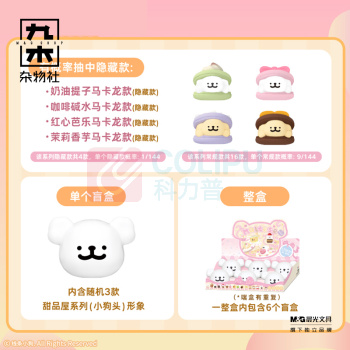 九木杂物社 MG SHOP 线条小狗甜品屋系列小狗头 (多色)