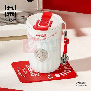 九木杂物社 MG SHOP 可口可乐联名款徽章保温杯(旋律白) (多色)