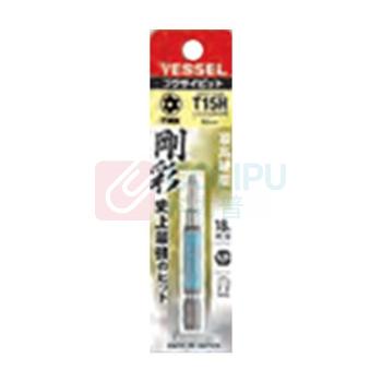 威威VESSEL 1/4"(6.35mm)六角柄中孔梅花刚彩批头，TT15×65mm，GSVT15SH，4907587 337085，485608