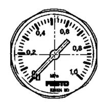 费斯托 压力表 MA-27-1,0-M5-MPA 0至1Mpa,M5