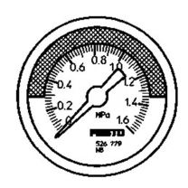 费斯托 压力表 MA-50-1,6-R1/4-MPA-E-RG 0至1.6Mpa,R1/4