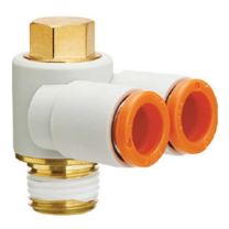 SMC 英制双管万向弯头，KQ2Z07-35AS