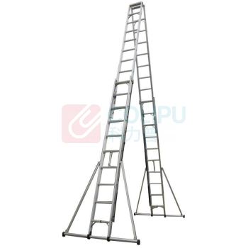 宝富 铝合金双面伸缩梯，全长:10.0m 收长:6.0m 自重:84.9kg，RLAE/MD-100(加宽加厚)