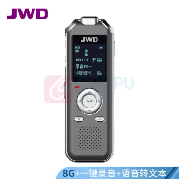 JWD 京华 HQ-98 8G 语音转文本 会议采访 学习记录 高清降噪立体声录音笔 铁灰色 中外语音转文本